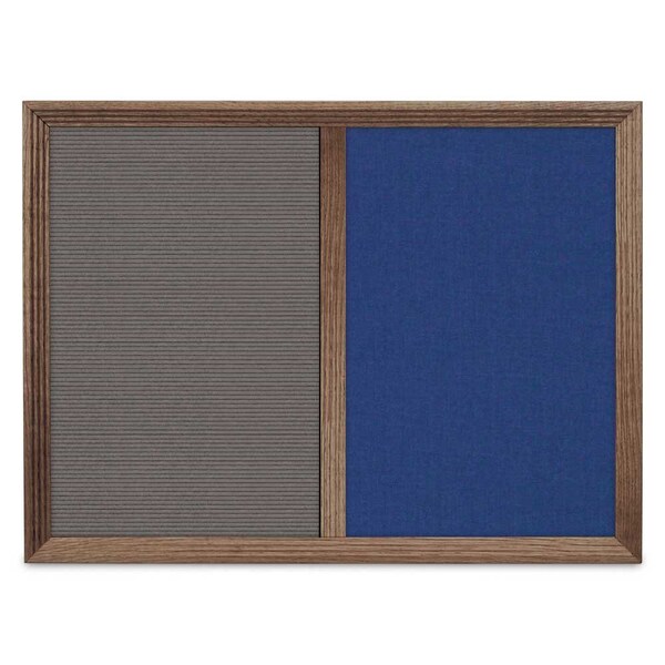 Enclosed Corkboard, 1 Door, 60"x36", 4" Fra